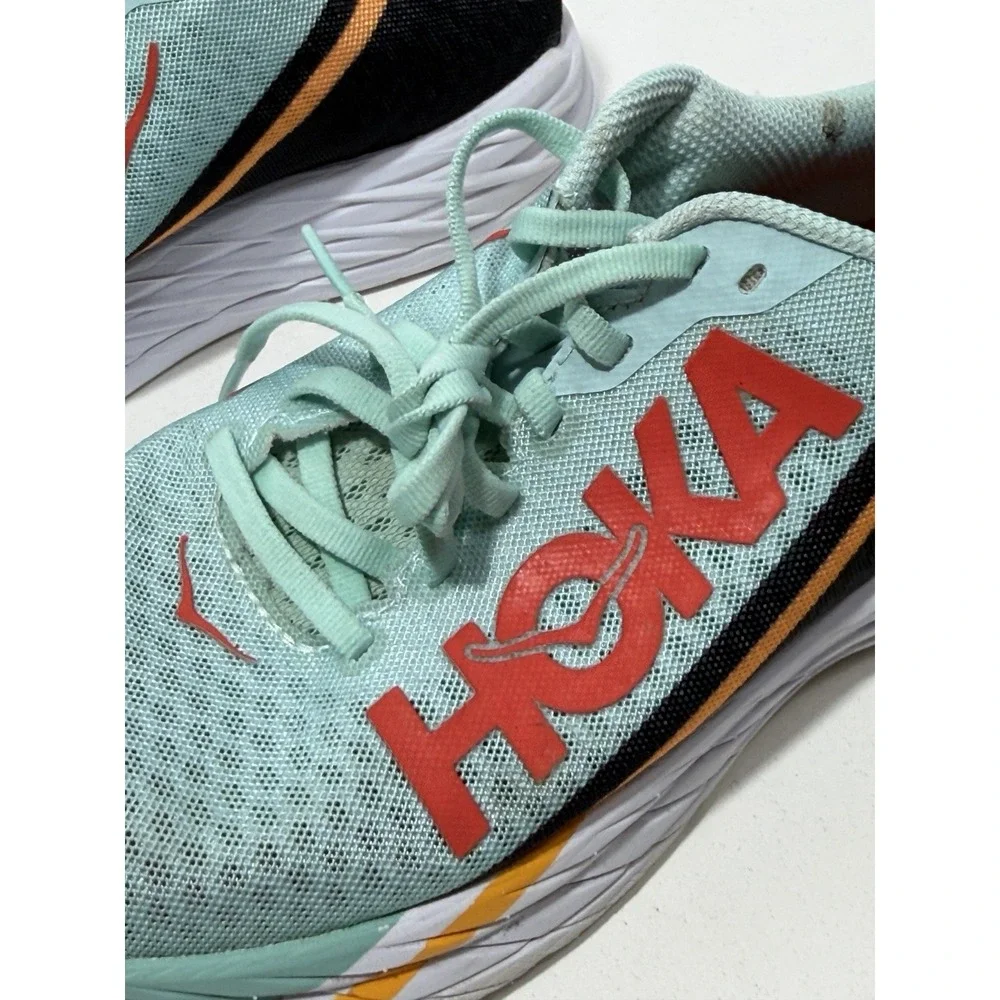 Hoka One One Rocket X Shoes Mens Size 8 Blue‎ Running Sneakers 1113532 EBBC